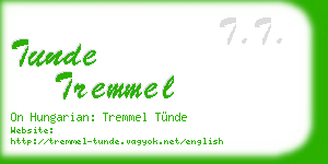 tunde tremmel business card